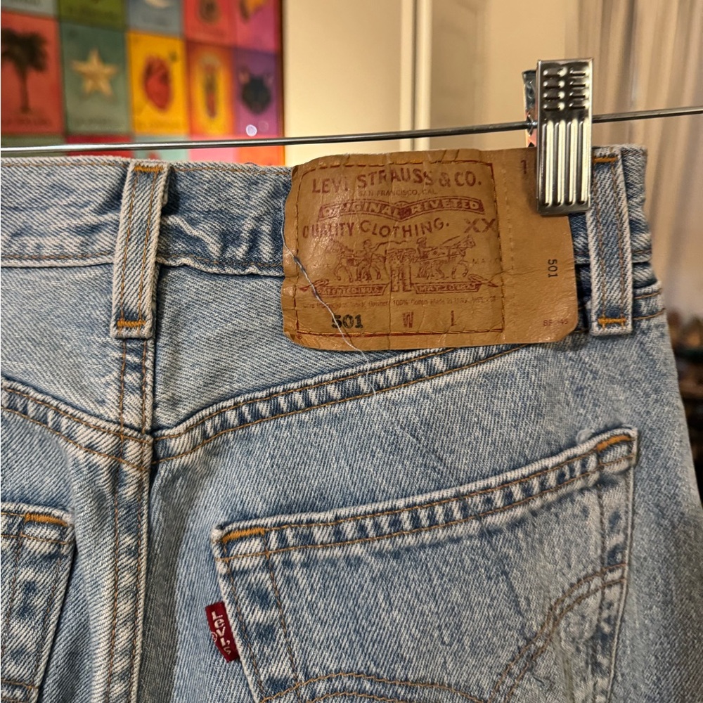 Levi's Vintage Distressed Straight Leg Jeans - Picture 8 of 11